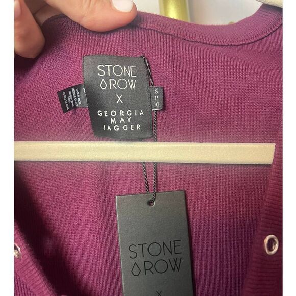 Stone Row x Georgia May Jagger Burgundy Dress NWT Sz. SP - Picture 2 of 7